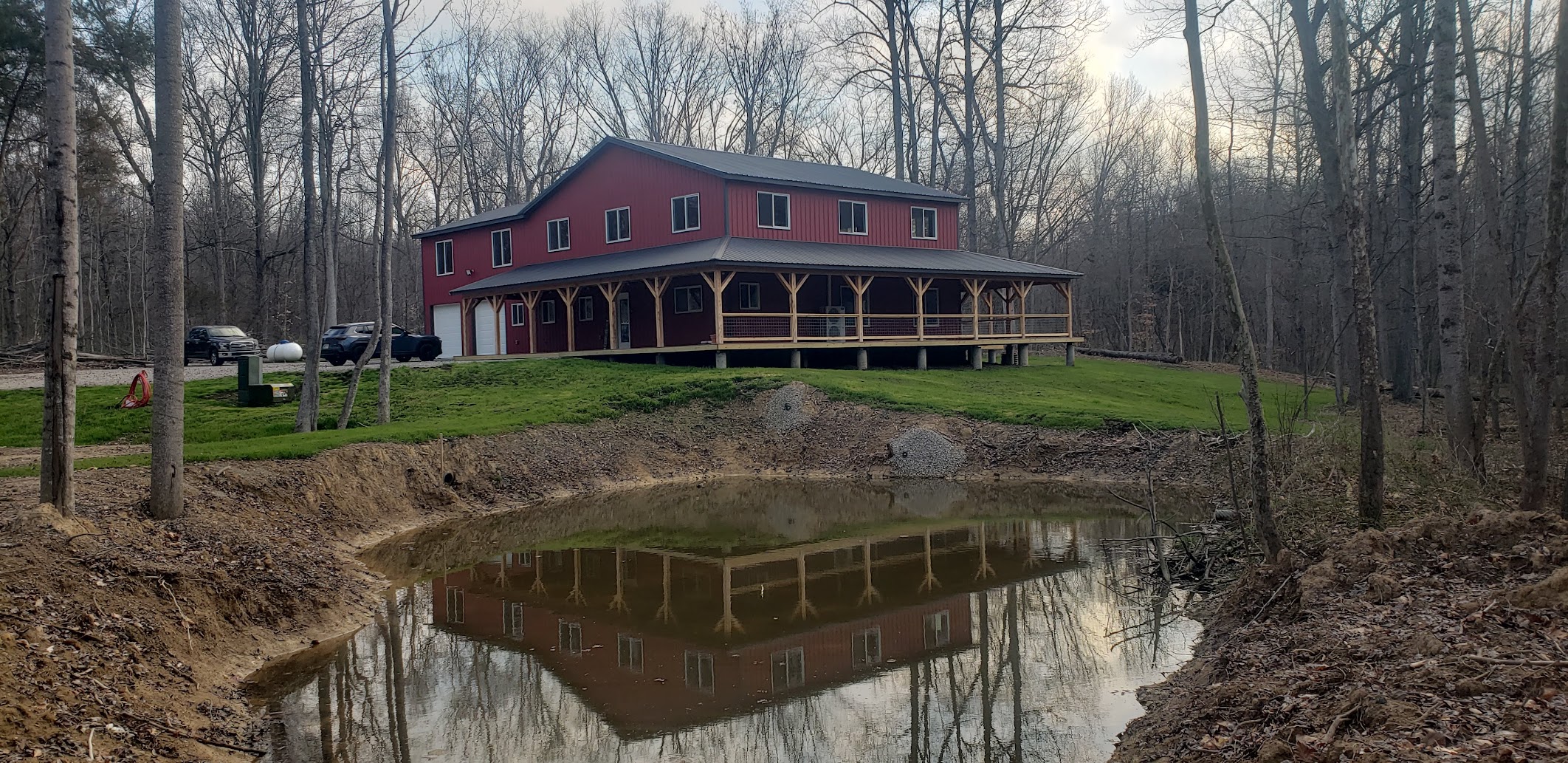 Custom pole barn home detail